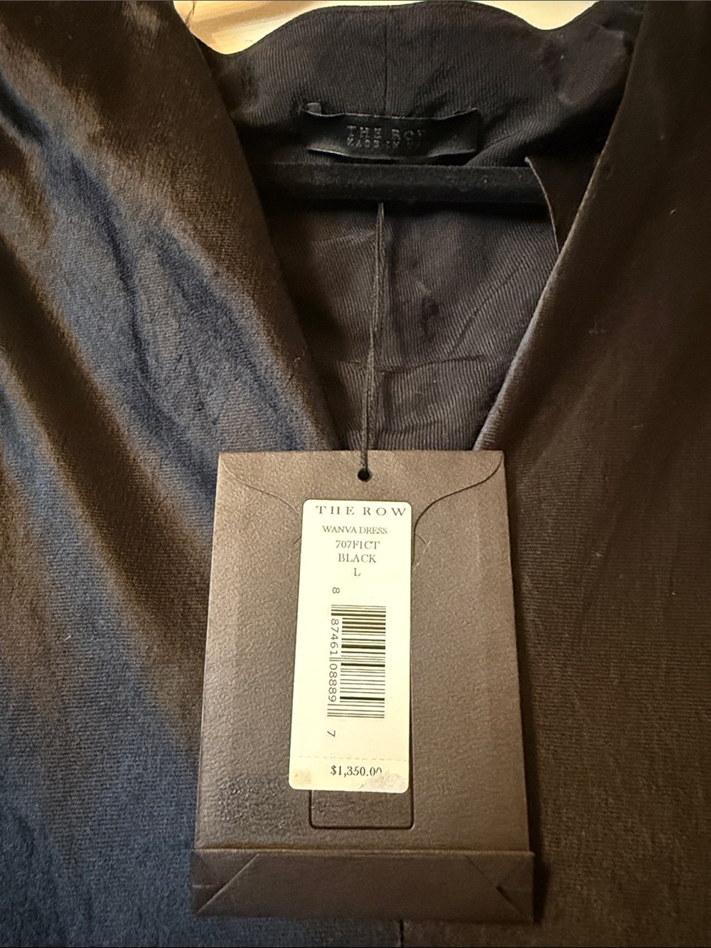 Brand new w tags-The Row wanva Dress black silk bias cut dress with fringe hem - Picture 2 of 5